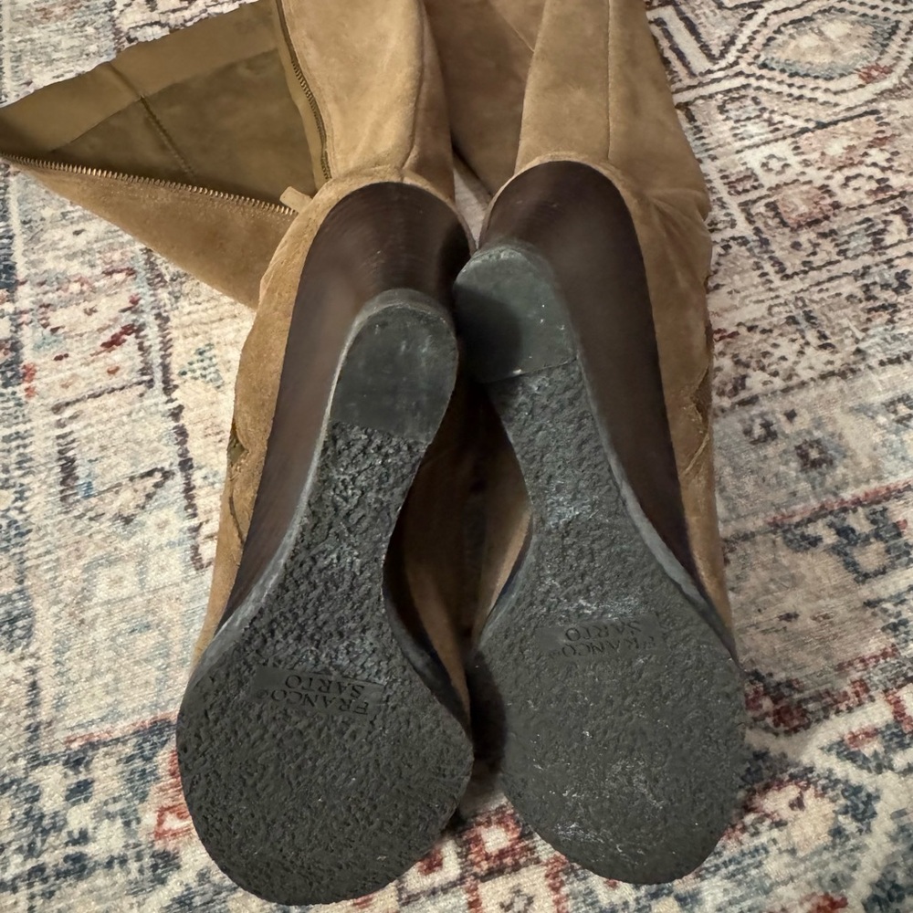 Franco Sarto Osteria Suede Wedge Knee Boots - Picture 4 of 8